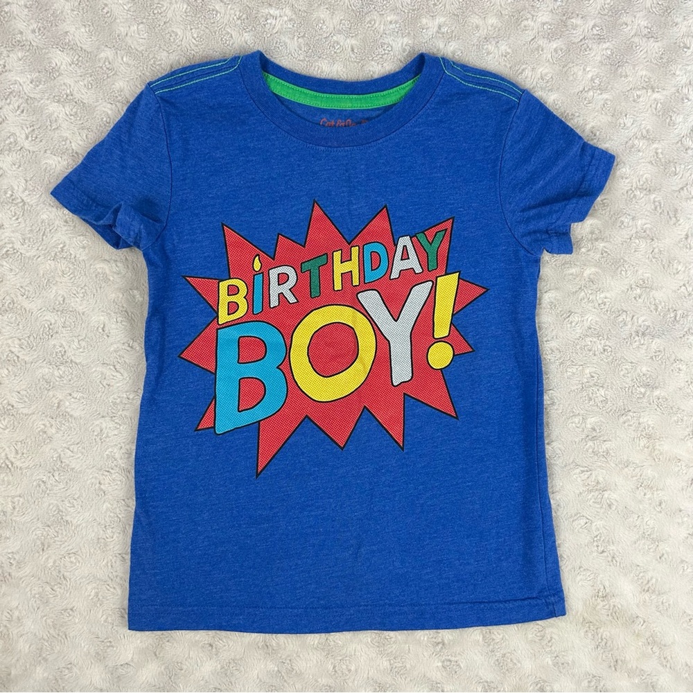 Cat & Jack Yellow and Blue Short Sleeve Tee